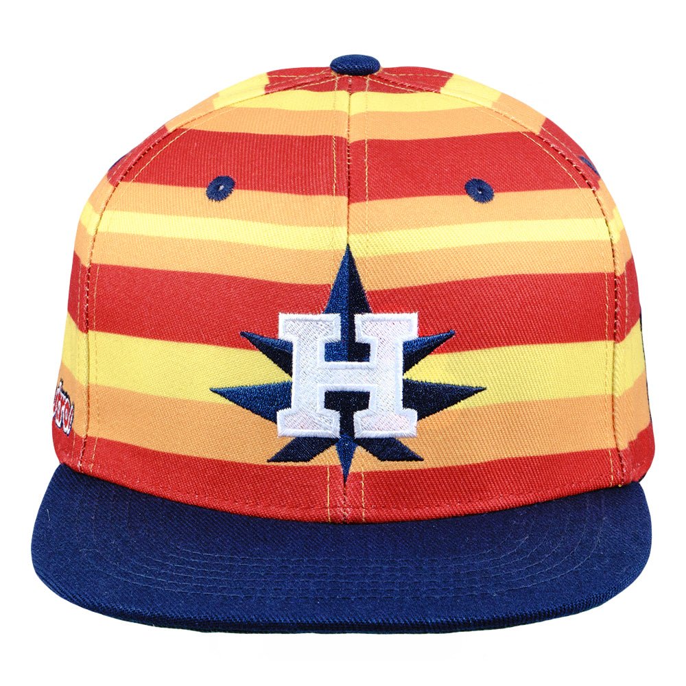 Hashstros Orange Striped Snapback Hat - Shop Avnu