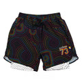 Pink Floyd DSOTM V2 Black Rainbow Athletic Liner Shorts - Shop Avnu
