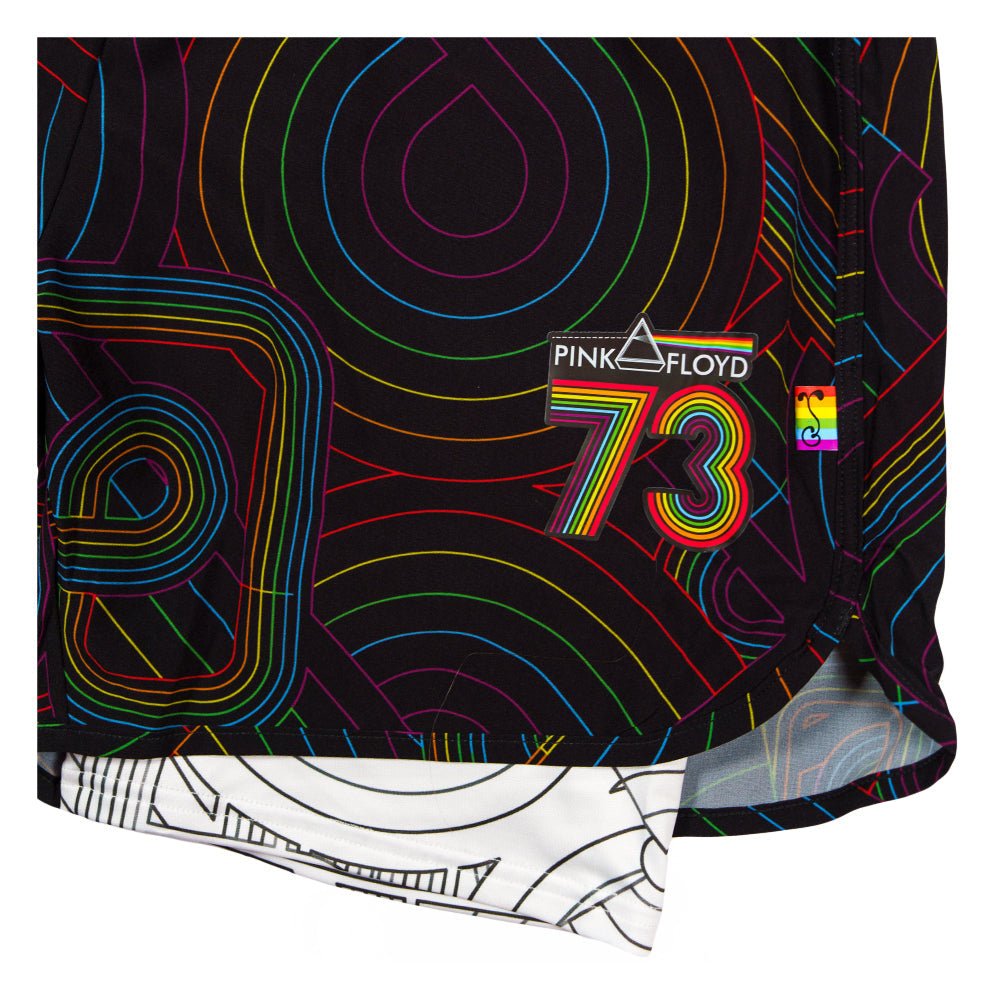 Pink Floyd DSOTM V2 Black Rainbow Athletic Liner Shorts - Shop Avnu