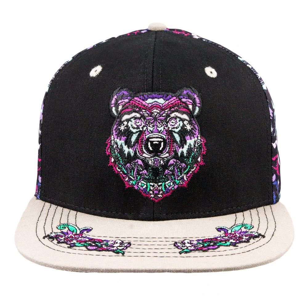 Ellie Paisley Bear Floral Fitted Hat - Shop Avnu