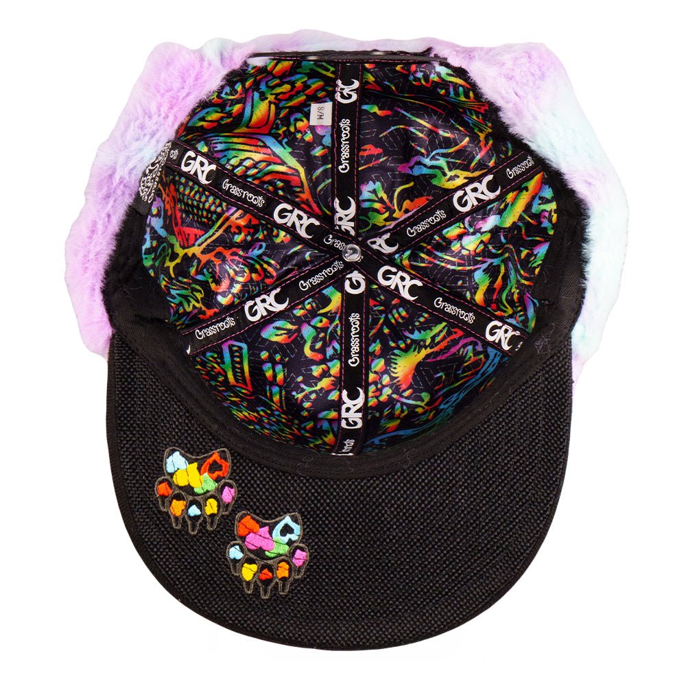 Purple Bear Fur Earflap Snapback Hat - Shop Avnu