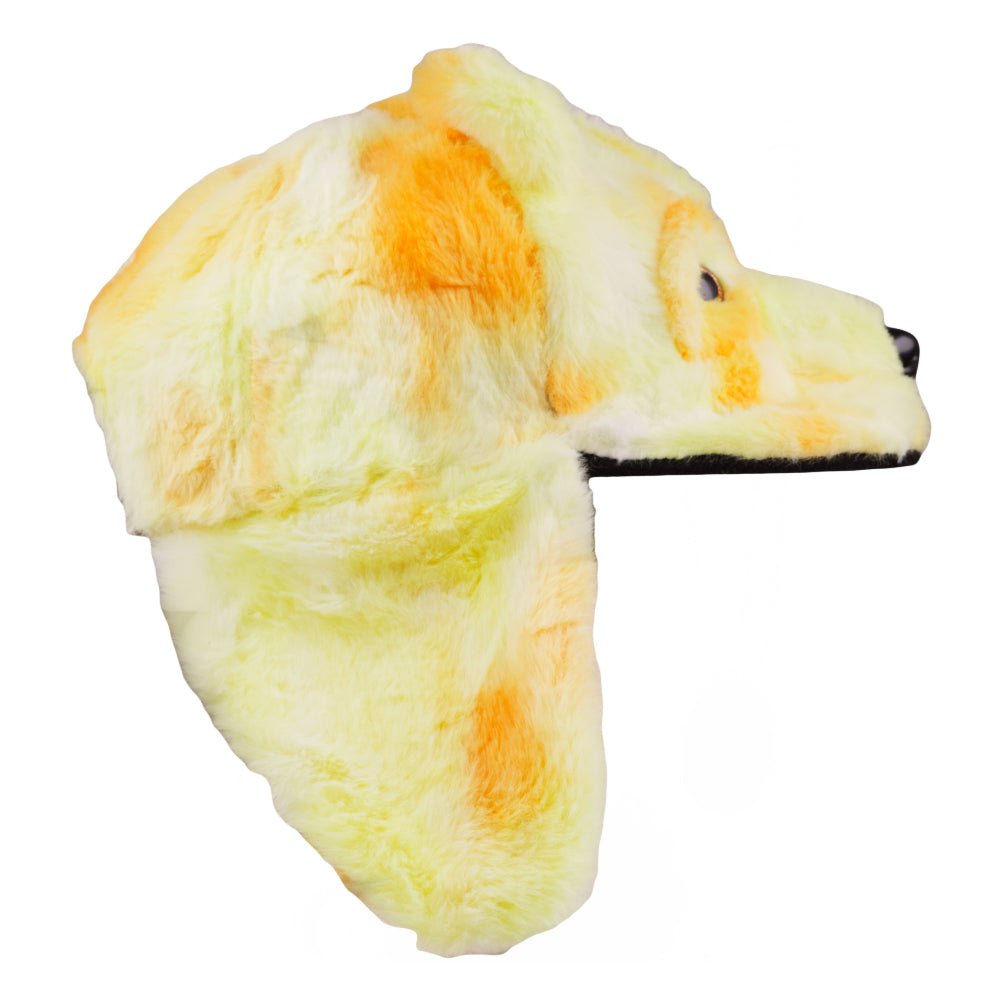 Orange Bear Fur Earflap Snapback Hat - Shop Avnu