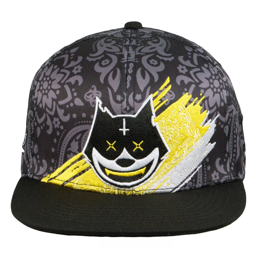 Stylust Paisley Cat Black Snapback Hat - Shop Avnu