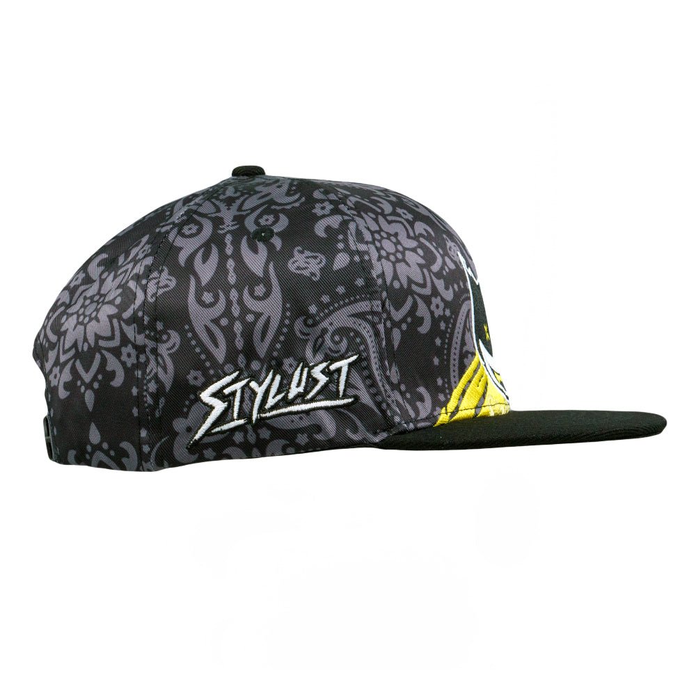 Stylust Paisley Cat Black Snapback Hat - Shop Avnu