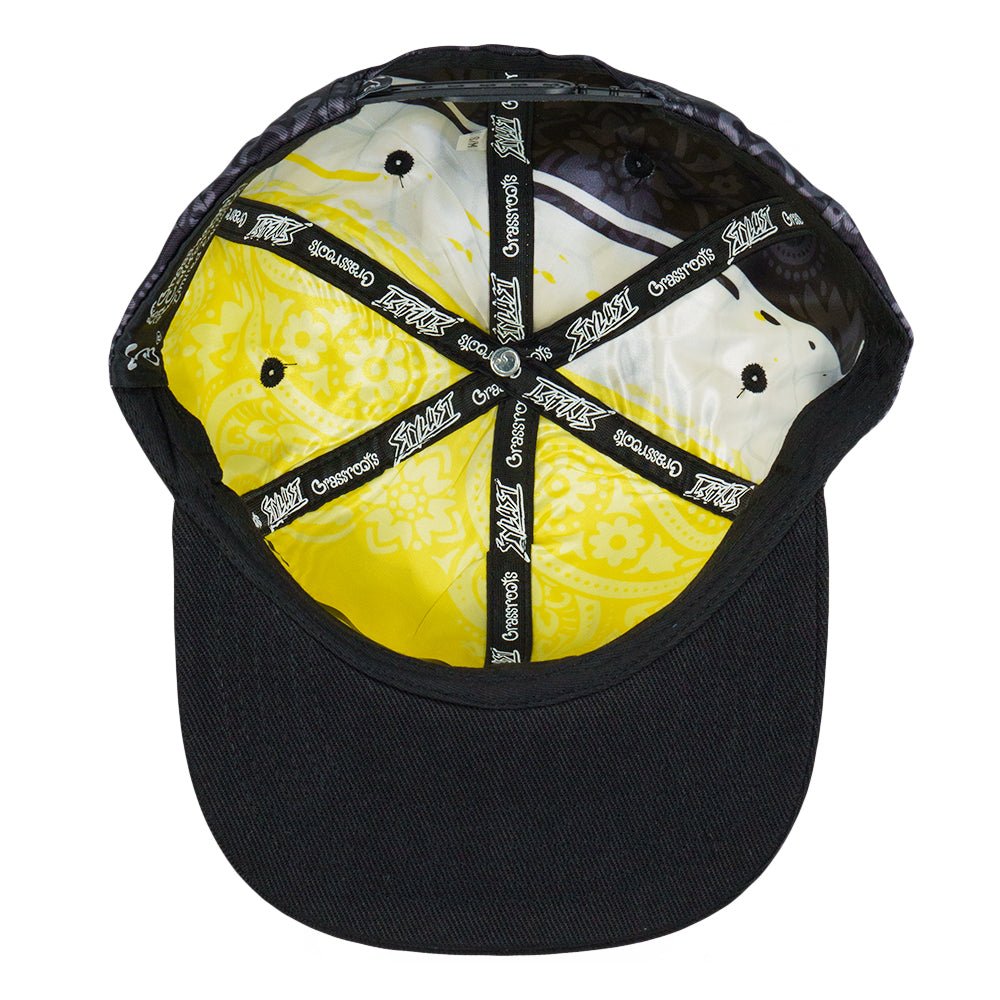 Stylust Paisley Cat Black Snapback Hat - Shop Avnu
