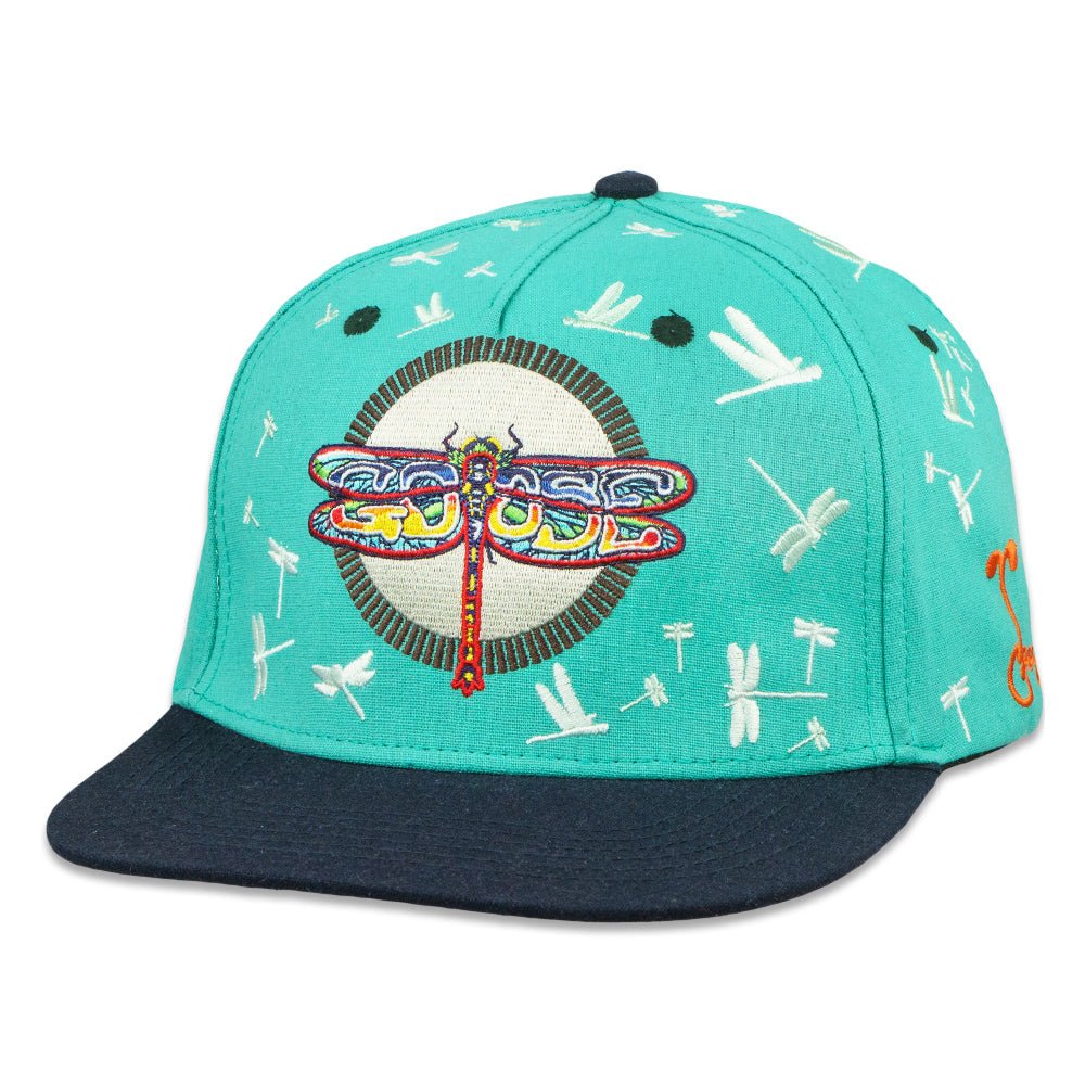 Goose Dragonfly Turquoise Snapback Hat - Shop Avnu