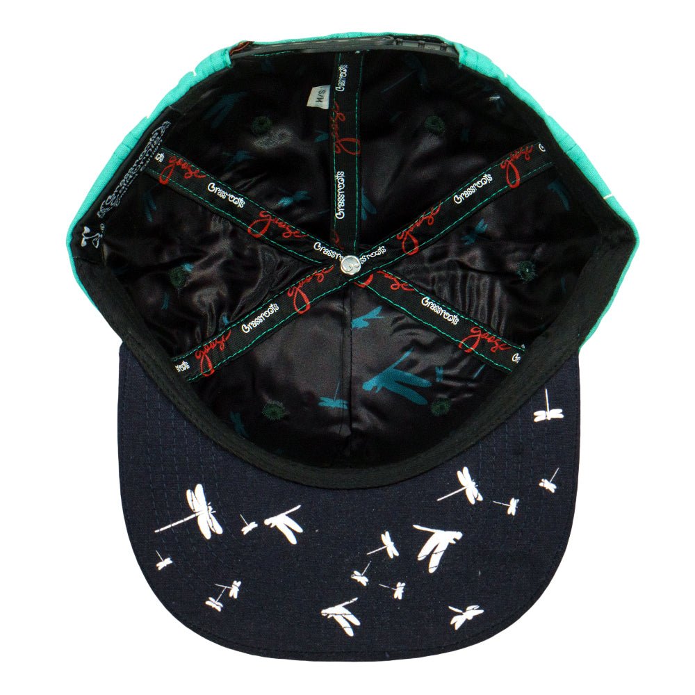 Goose Dragonfly Turquoise Snapback Hat - Shop Avnu