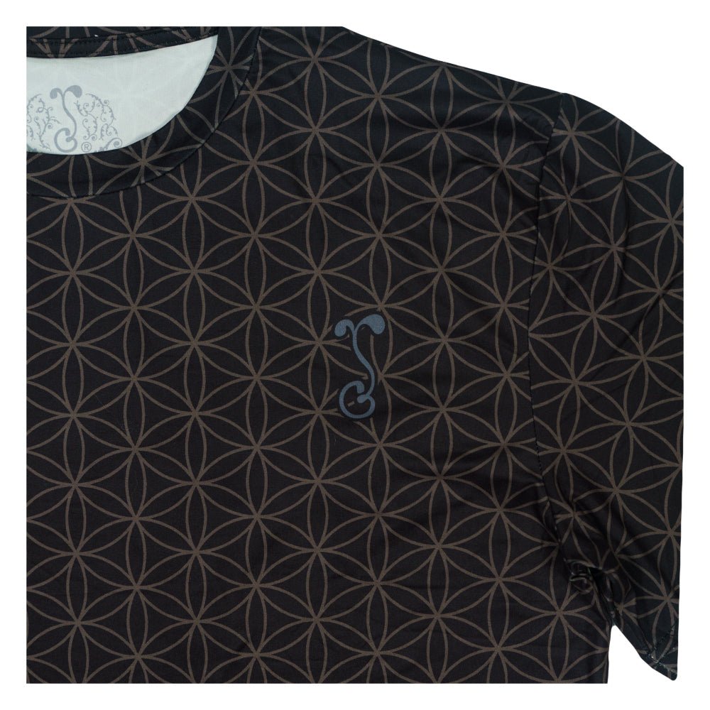 Flower of Life Black T Shirt - Shop Avnu