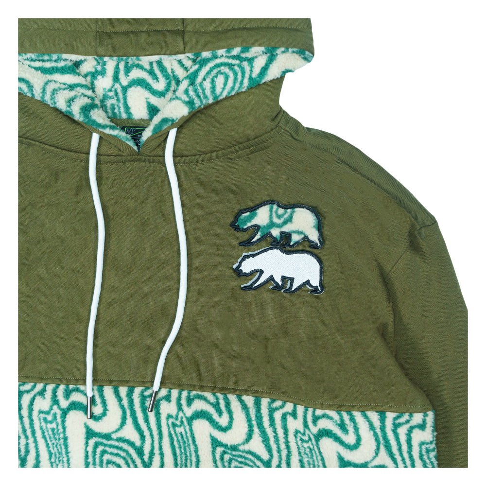 Removable Bear Green Fur Tall Pullover Hoodie - Shop Avnu