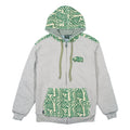 Removable Bear Green Fur Zip Up Hoodie - Shop Avnu