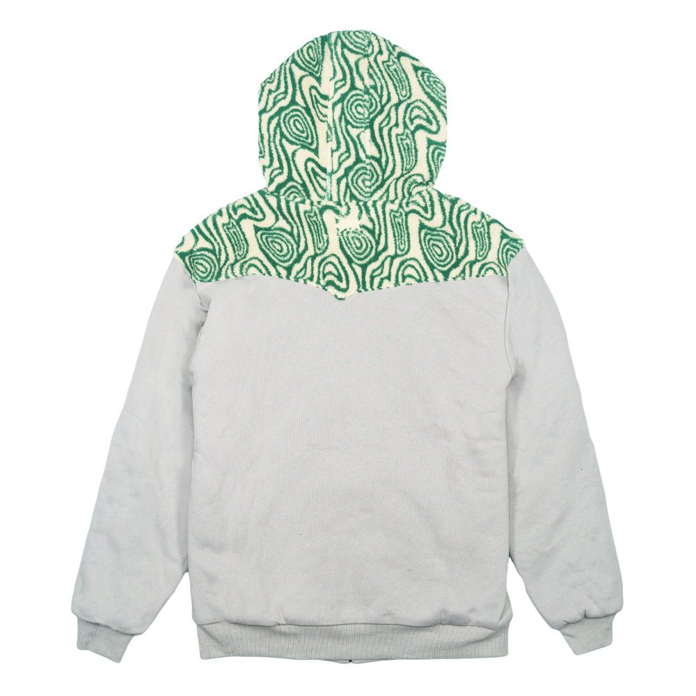 Removable Bear Green Fur Zip Up Hoodie - Shop Avnu