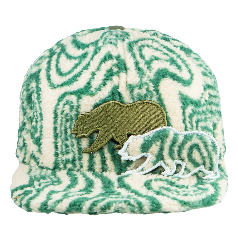 Removable Bear Green Fur Fitted Hat - Shop Avnu