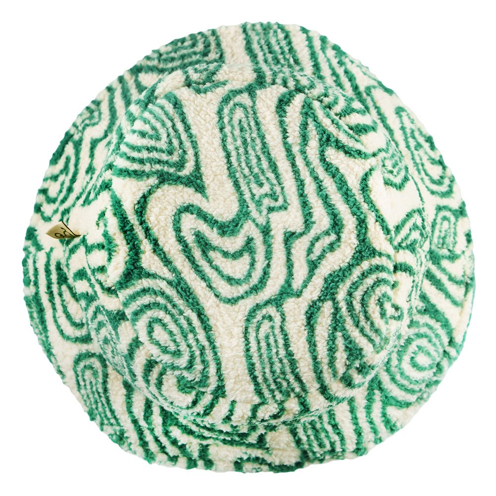 Bear Collection Green Fur Reversible Bucket Hat - Shop Avnu