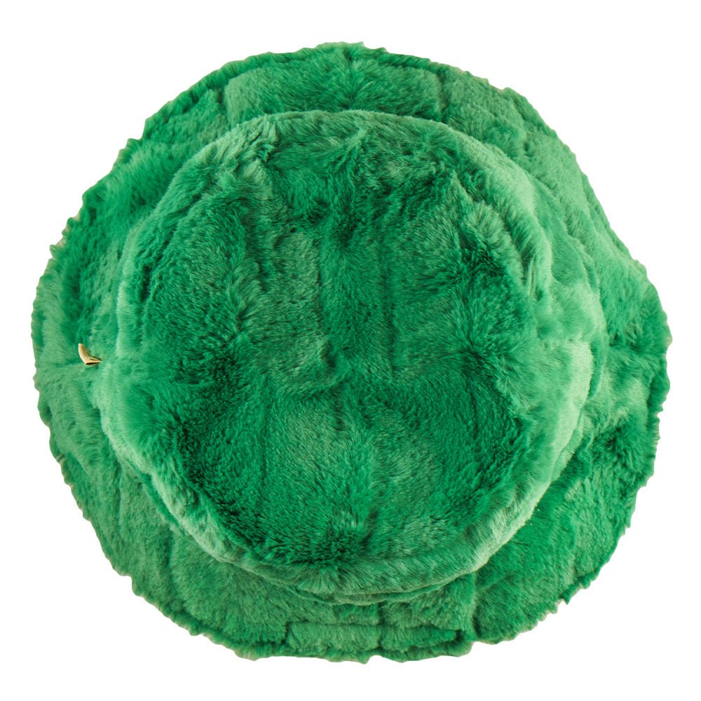 Bear Collection Green Fur Reversible Bucket Hat - Shop Avnu