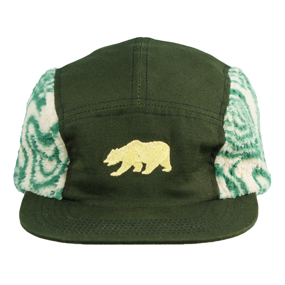 Bear Collection Green Fur 5 Panel Hat - Shop Avnu