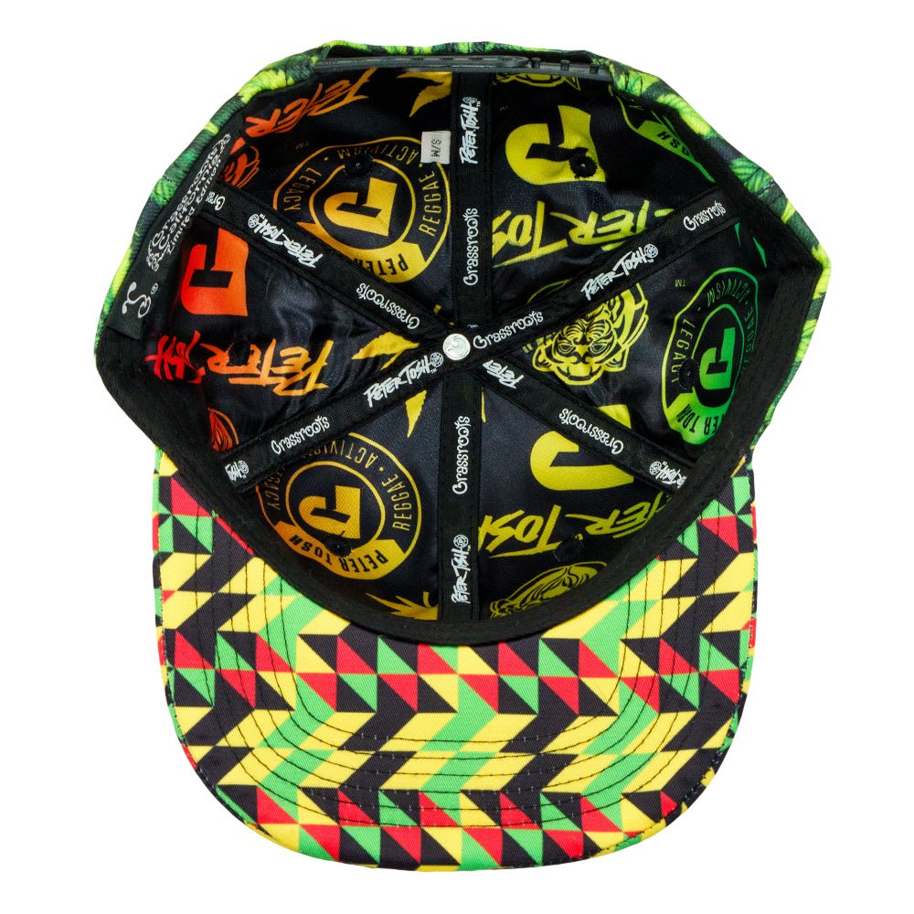 Peter Tosh Leaf Print Snapback Hat - Shop Avnu