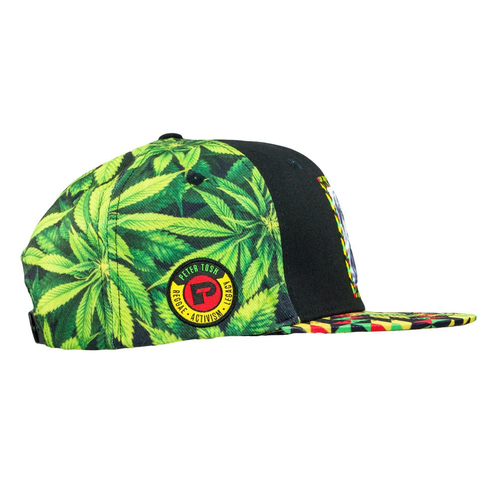 Peter Tosh Leaf Print Snapback Hat - Shop Avnu