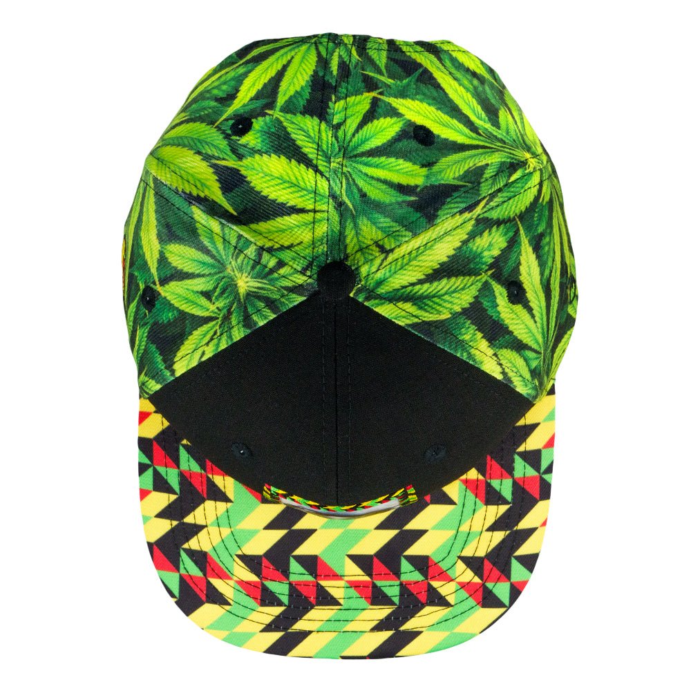 Peter Tosh Leaf Print Snapback Hat - Shop Avnu