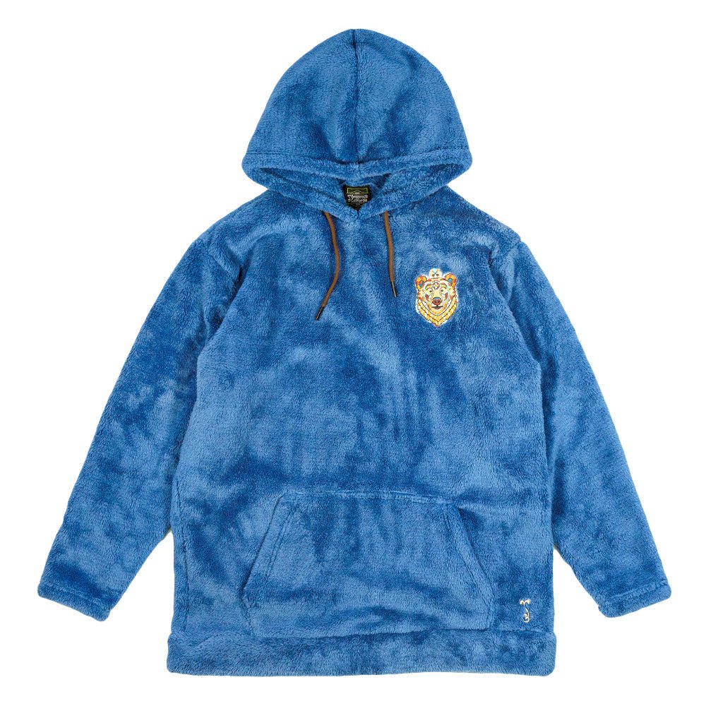 Frank Brothers Brother Bear Sherpa Fleece Blue Pullover Hoodie - Shop Avnu