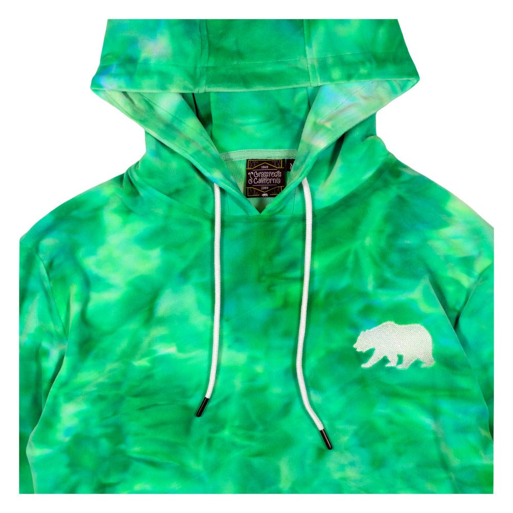 Polar Bear Green Velour Womens Pullover Hoodie - Shop Avnu