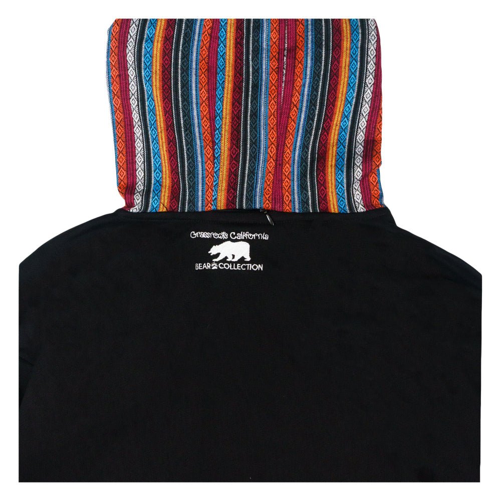 Removable Bear Taos Black Tall Pullover Hoodie - Shop Avnu