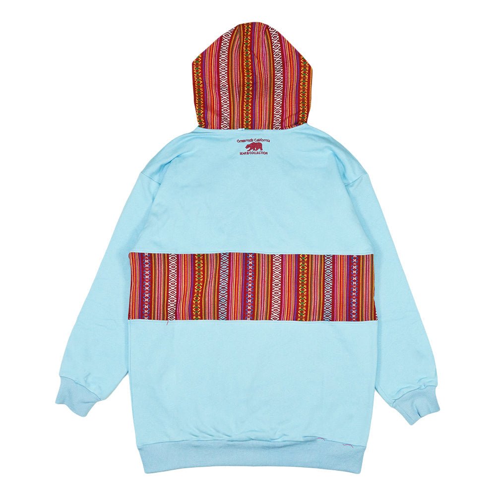 Removable Bear Phoenix Blue Tall Pullover Hoodie - Shop Avnu