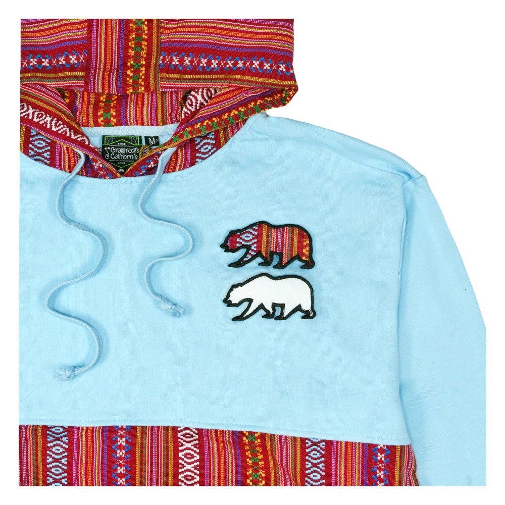 Removable Bear Phoenix Blue Tall Pullover Hoodie - Shop Avnu