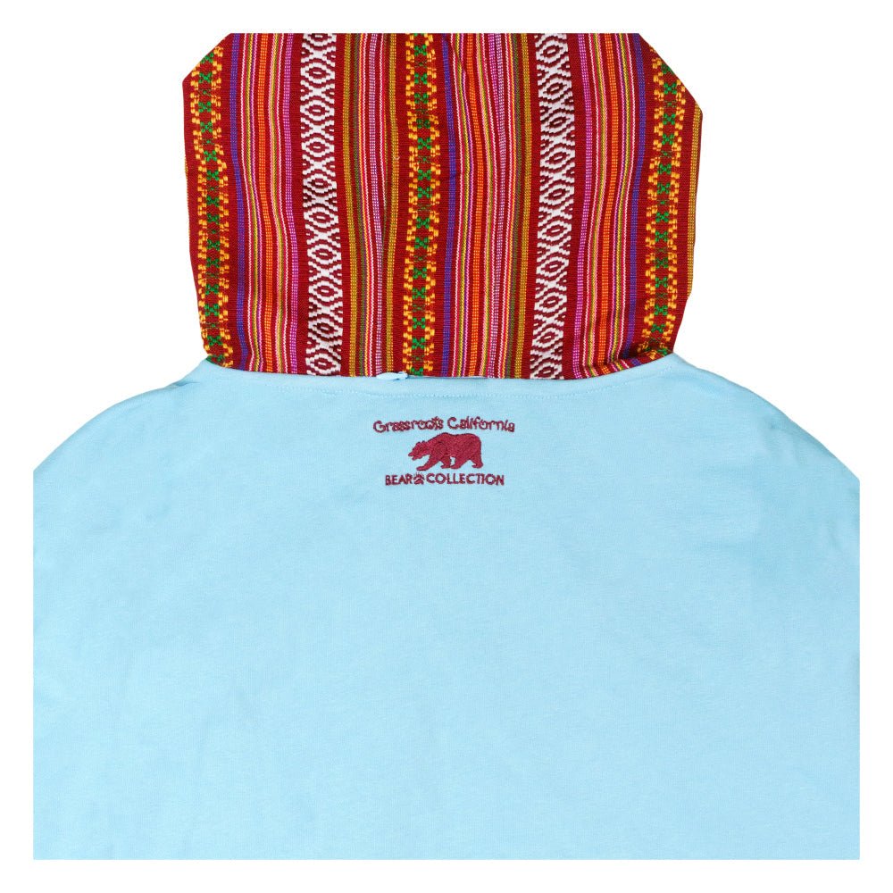 Removable Bear Phoenix Blue Tall Pullover Hoodie - Shop Avnu