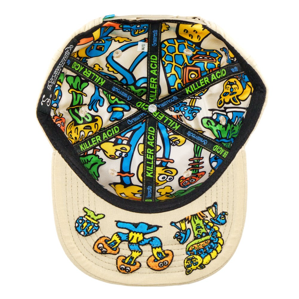 Killer Acid Mushroom Tan Snapback Hat - Shop Avnu
