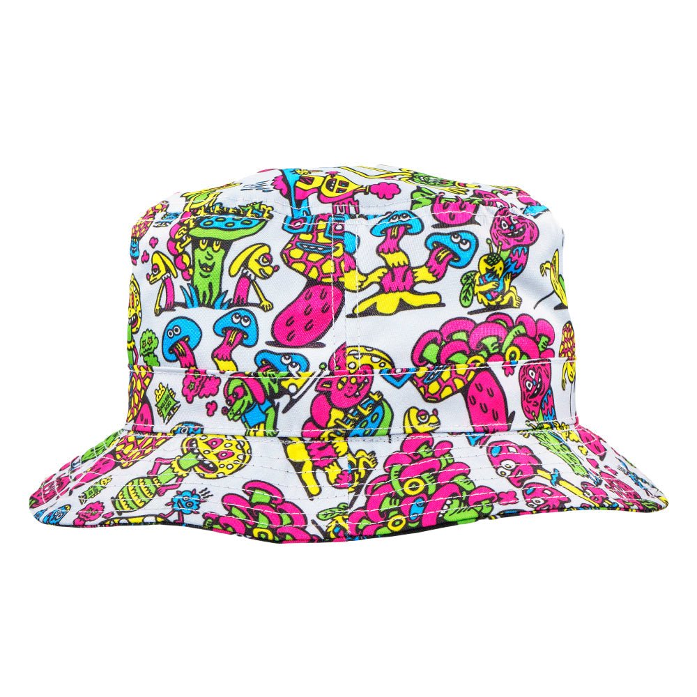 Killer Acid Mushroom Friends Reversible Bucket Hat - Shop Avnu