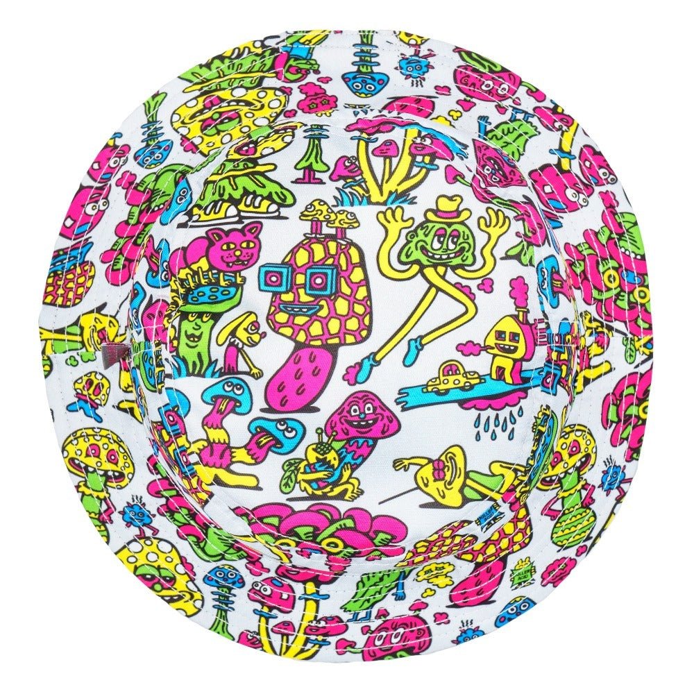 Killer Acid Mushroom Friends Reversible Bucket Hat - Shop Avnu