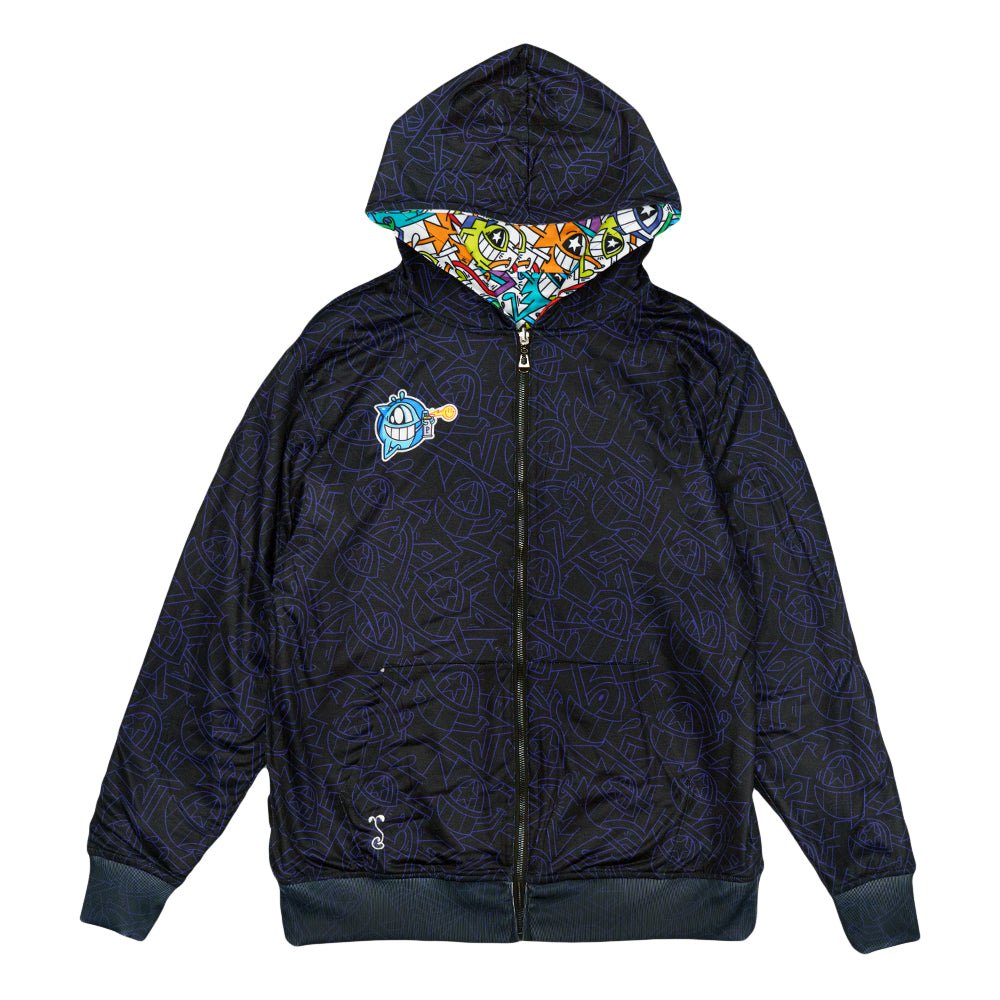 El Pez Smile Reversible Zip Up Hoodie - Shop Avnu