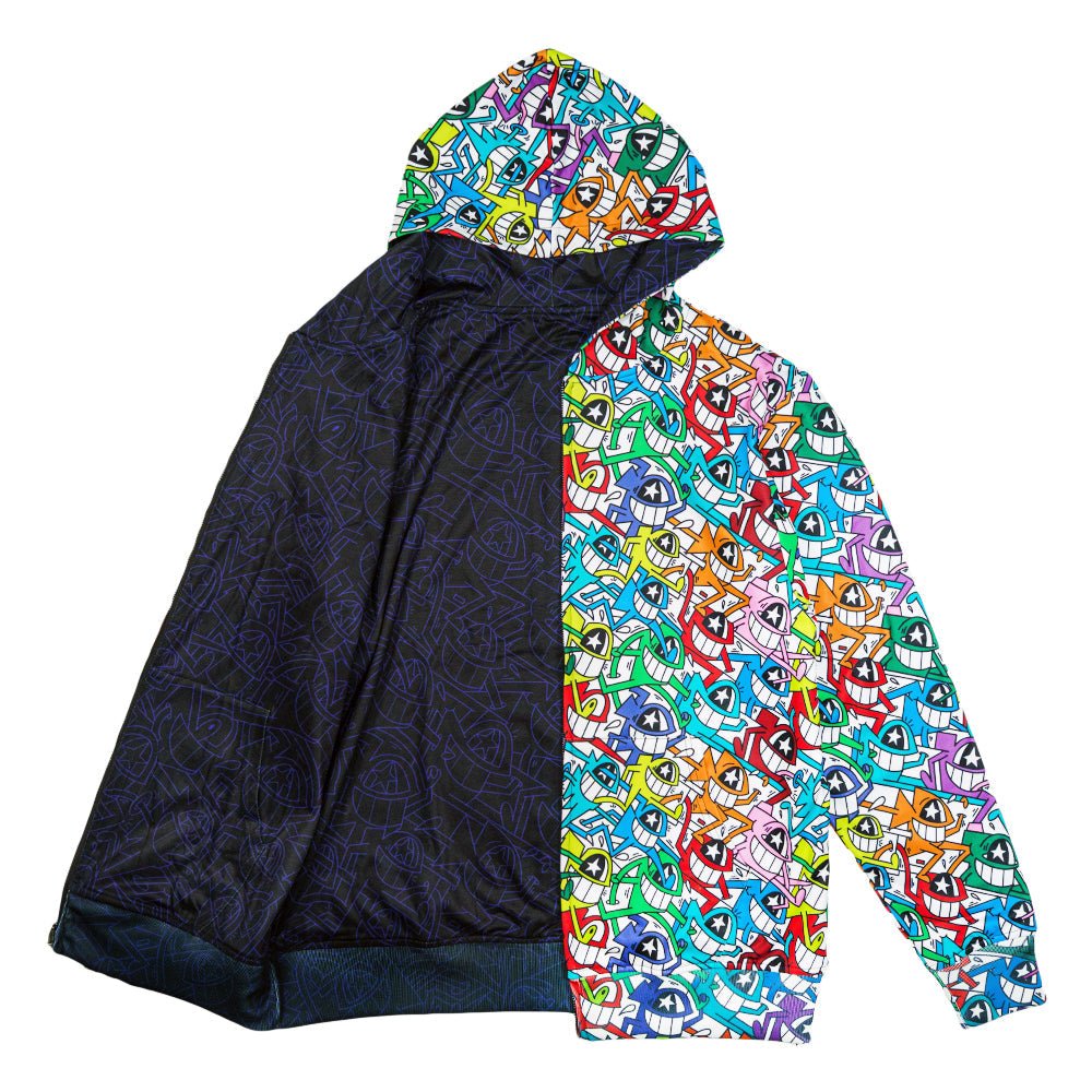 El Pez Smile Reversible Zip Up Hoodie - Shop Avnu
