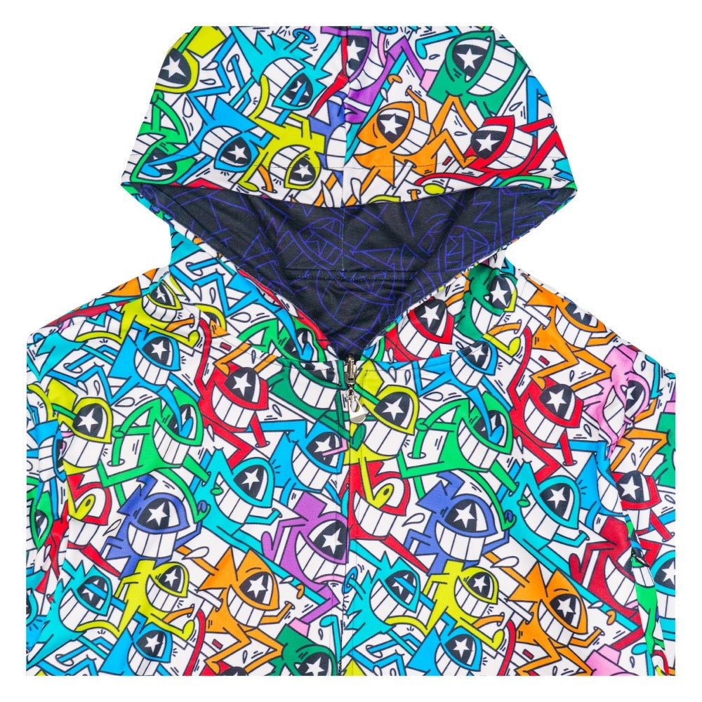El Pez Smile Reversible Zip Up Hoodie - Shop Avnu
