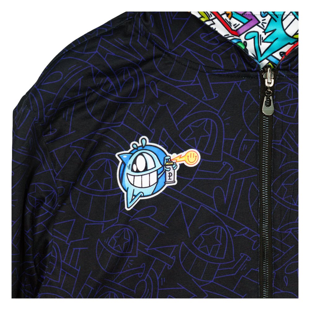 El Pez Smile Reversible Zip Up Hoodie - Shop Avnu