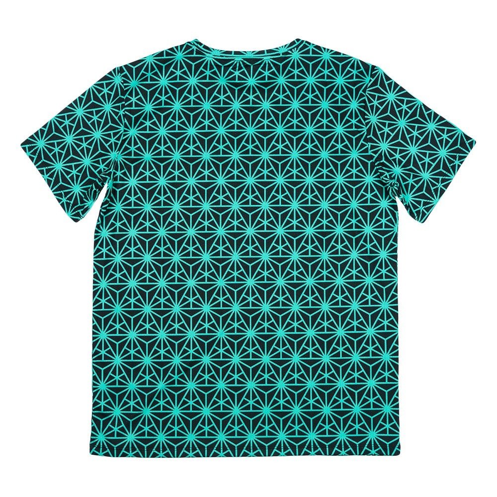 Geo Triangles Teal Athletic T Shirt - Shop Avnu