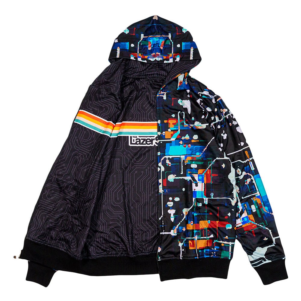 Lazer Shark Circuit Reversible Hoodie - Shop Avnu
