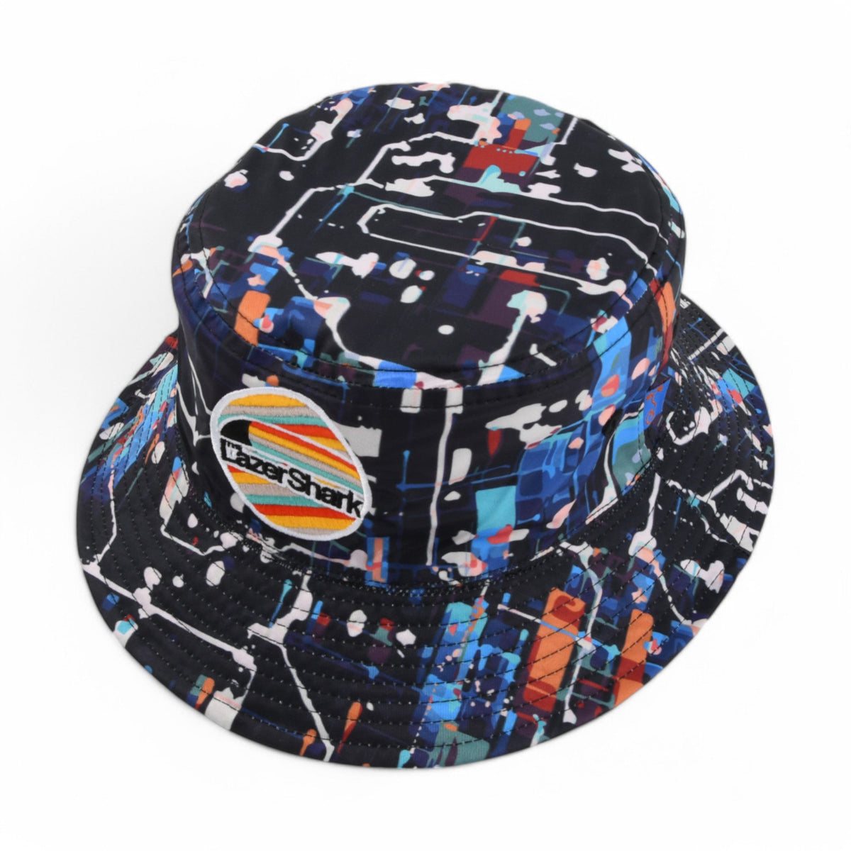 Lazer Shark Circuit Reversible Bucket Hat - Shop Avnu