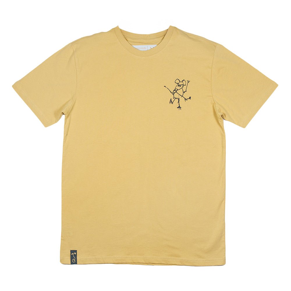 Jerry Garcia Sketch Cat Tan T Shirt - Shop Avnu