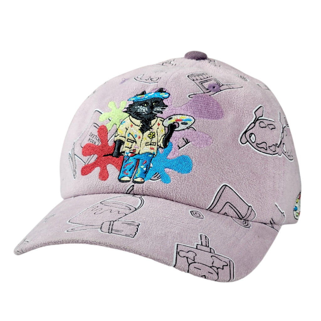 Leisure Cat Artin Around Lilac Dad Hat - Shop Avnu