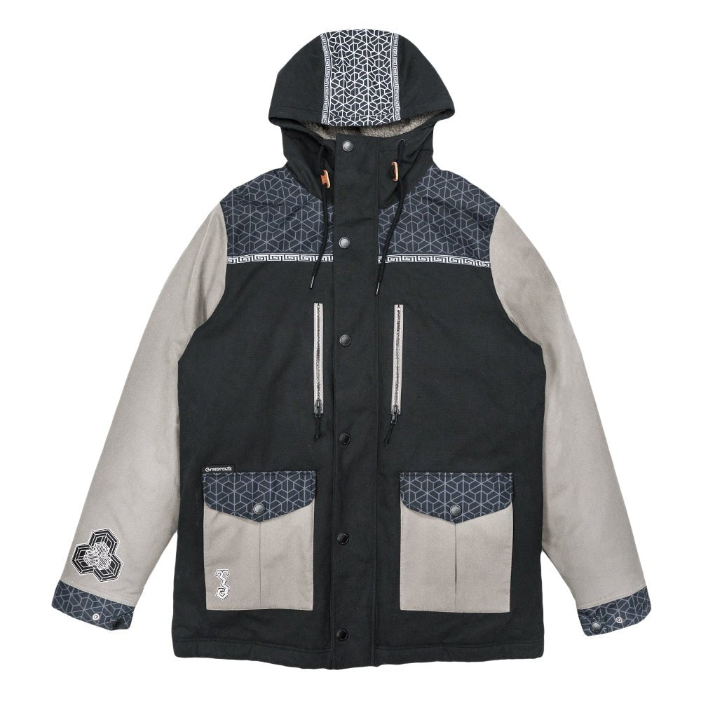 Isomatrix Black Sherpa Parka Jacket - Shop Avnu