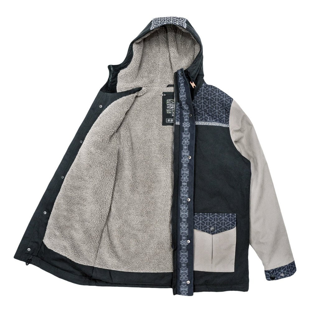 Isomatrix Black Sherpa Parka Jacket - Shop Avnu
