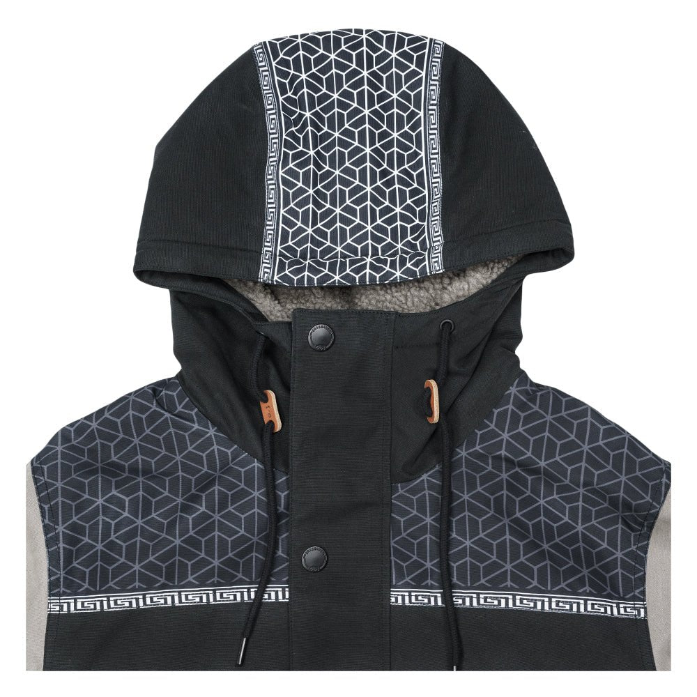 Isomatrix Black Sherpa Parka Jacket - Shop Avnu