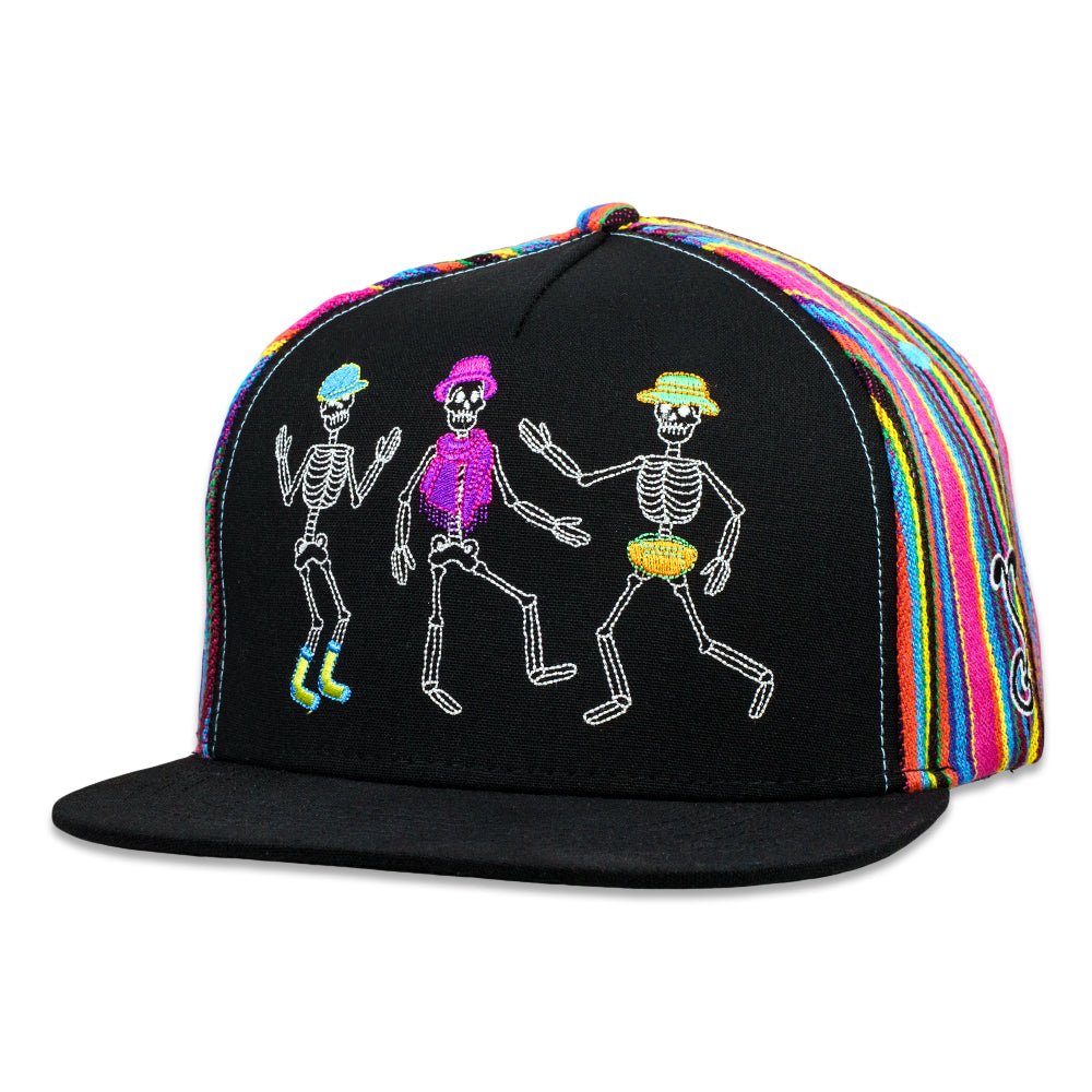 Dancing Skeletons Black Snapback Hat - Shop Avnu