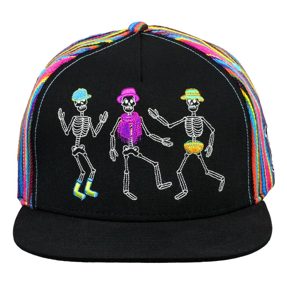 Dancing Skeletons Black Snapback Hat - Shop Avnu