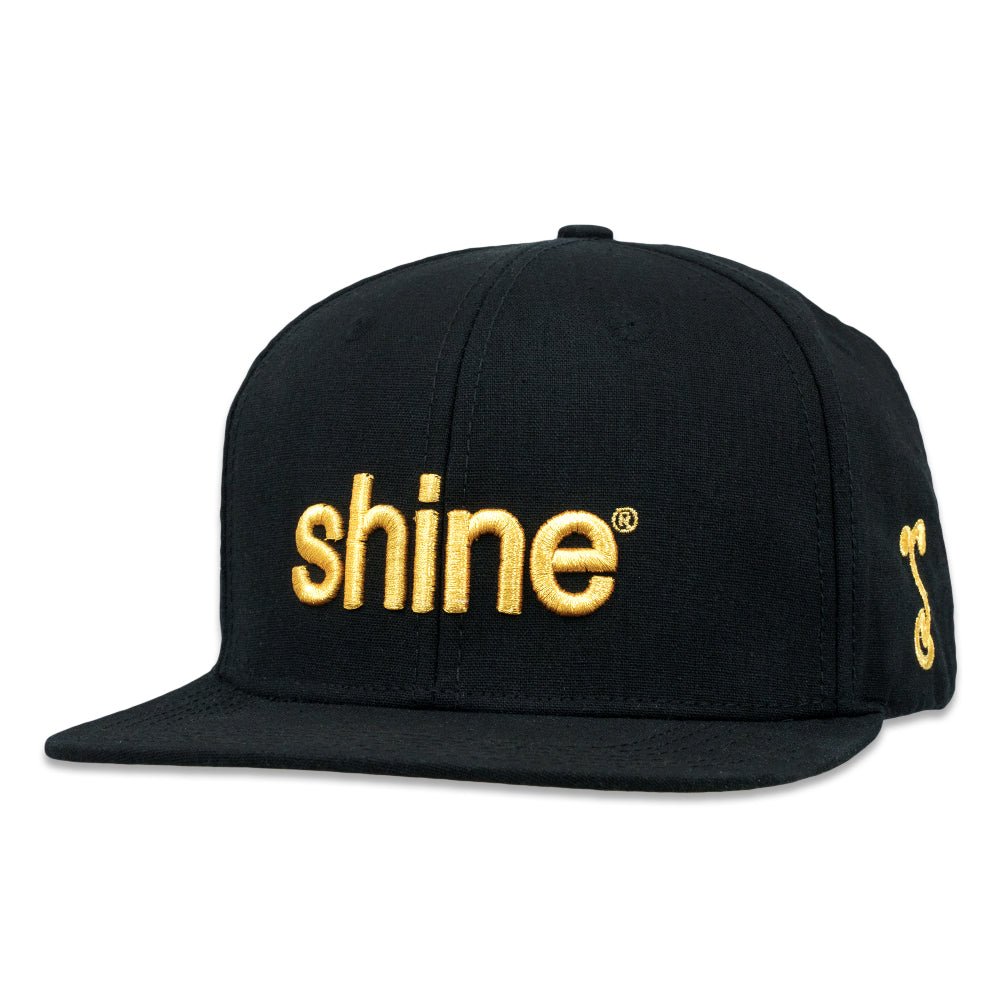 Shine Black Gold Snapback Hat - Shop Avnu