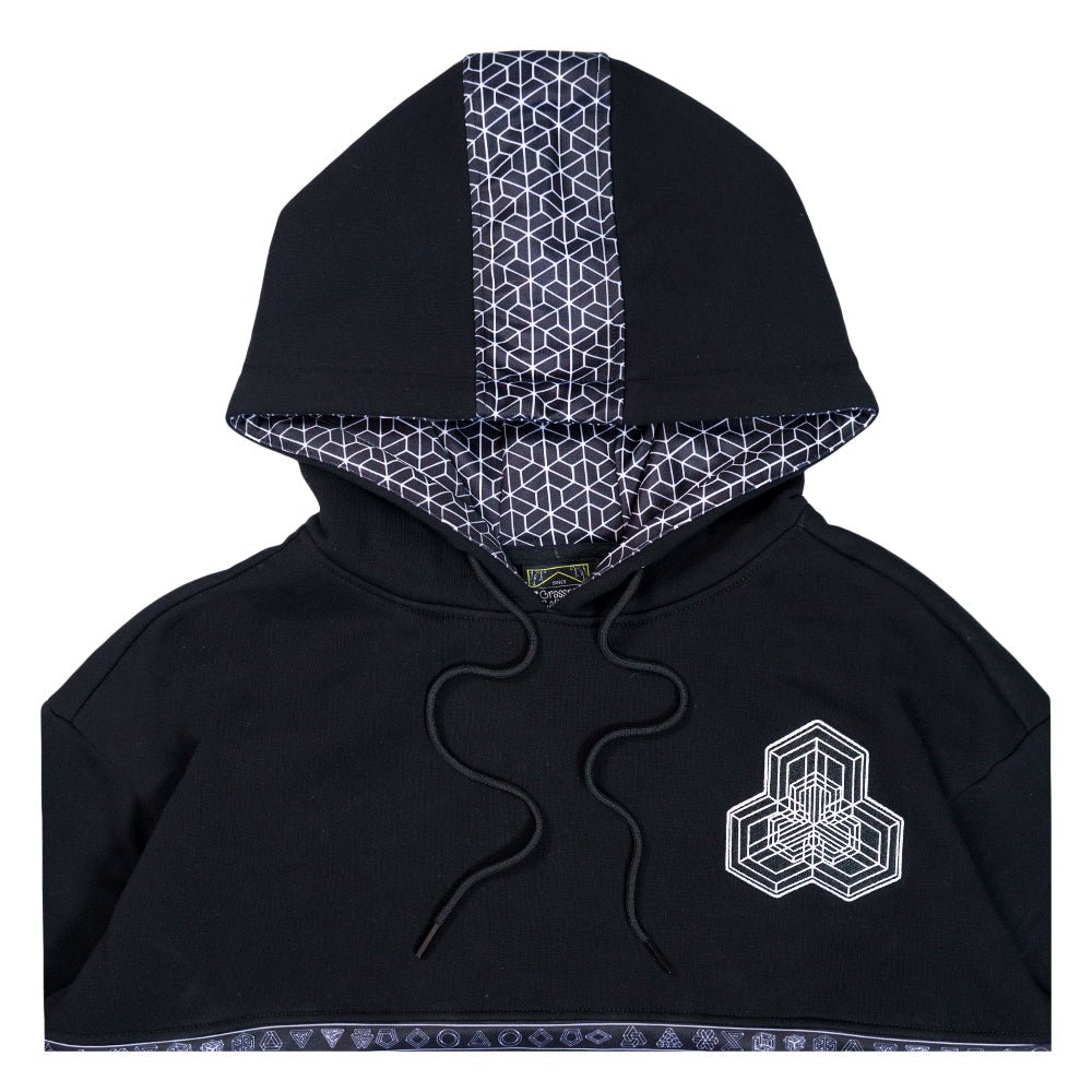 Isomatrix Black Gray Tall Pullover Hoodie - Shop Avnu