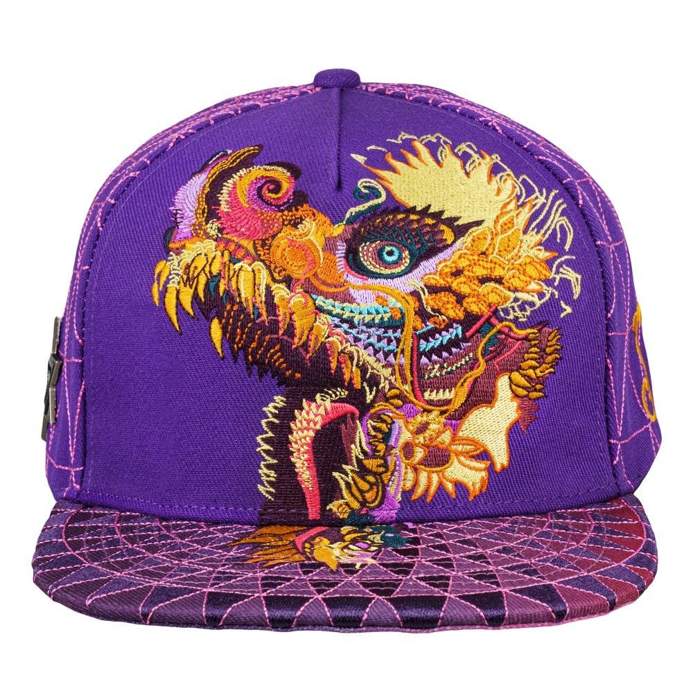 Android Jones Humming Dragon Purple Snapback Hat - Shop Avnu