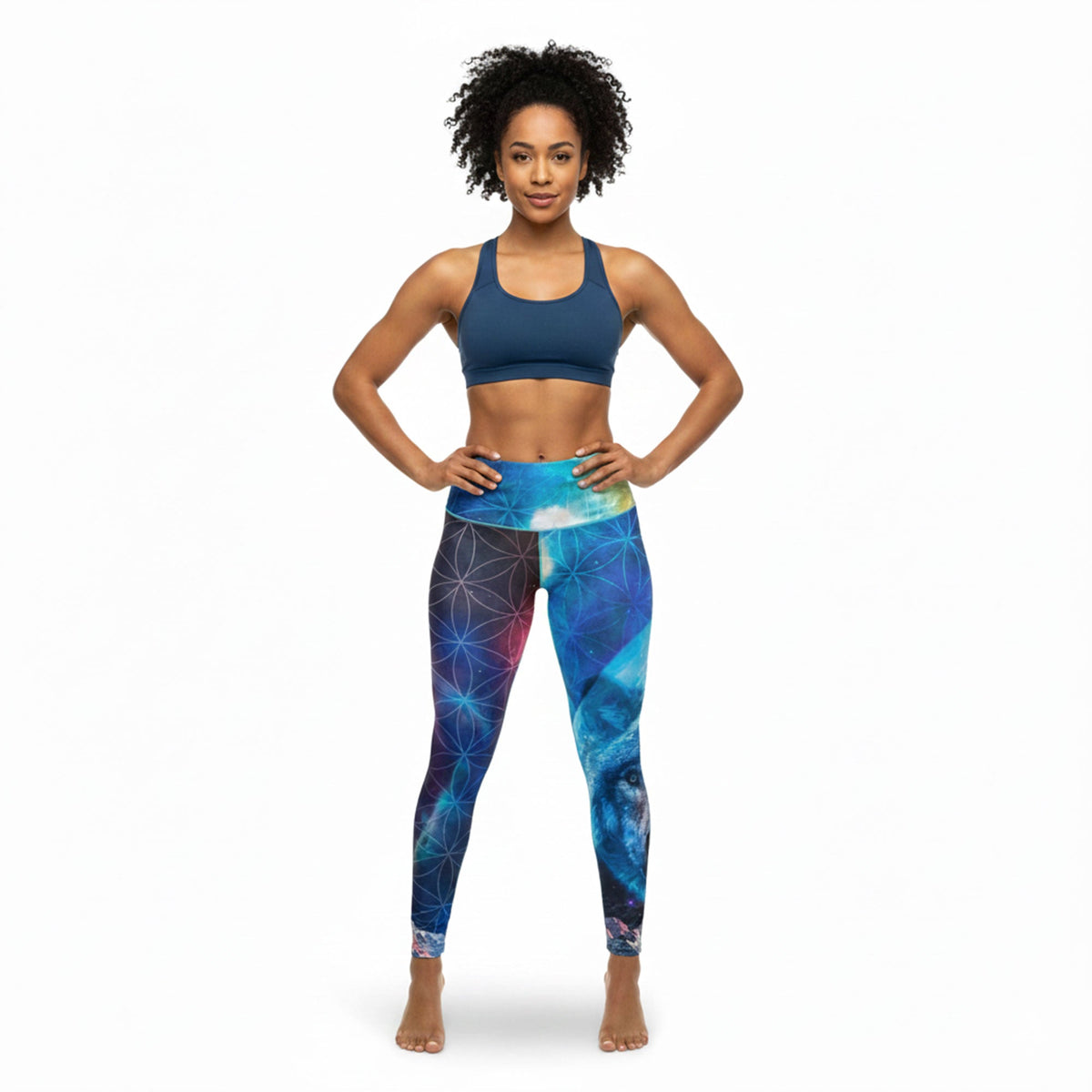 Colorado Threads Wolf Navy Leggings - Shop Avnu
