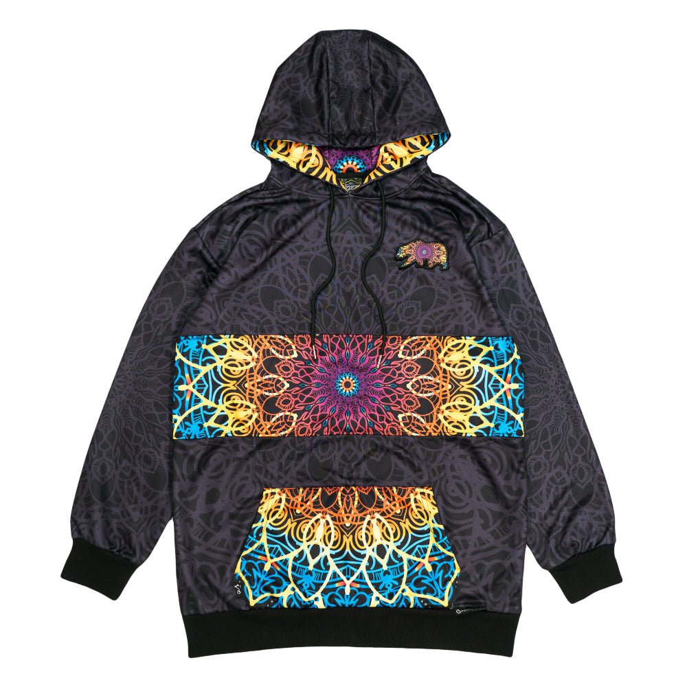 G Sprout Mandala Black Tall Pullover Hoodie - Shop Avnu